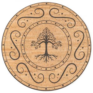 Cork circular meditation base