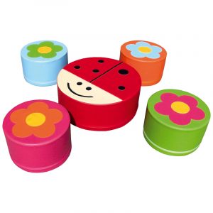 Ladybug Set with Table and 4 Flower Stools