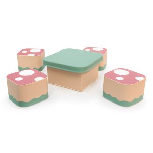 Conjunto de Banquinhos com Mesa Cogumelo