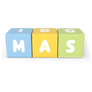 Conjunto de 3 Cubos de Letras
