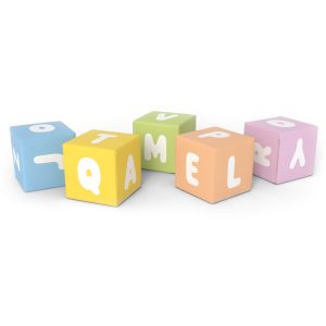 Cubos do Alfabeto – Jogo das Letras (5 peças)
